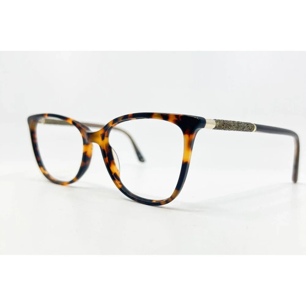 Bulova Shantou Eyeglasses Womens Tortoise Crystal Accents 54-17-140